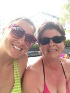 My mum and I at Park Plaza swimmingpool